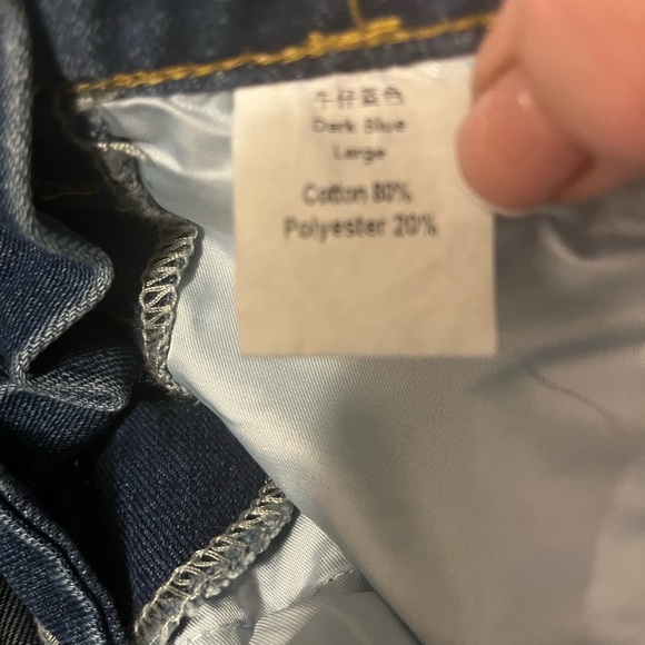 Sixty Thirty Vintage Blue Denim Overalls, Barrel Leg, size Large - Picture 8 of 10